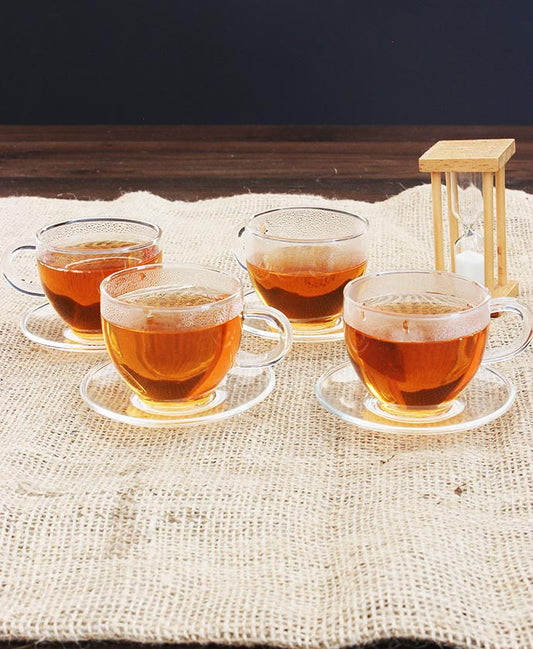 Juego de 4 tazas de vidrio 100 ml