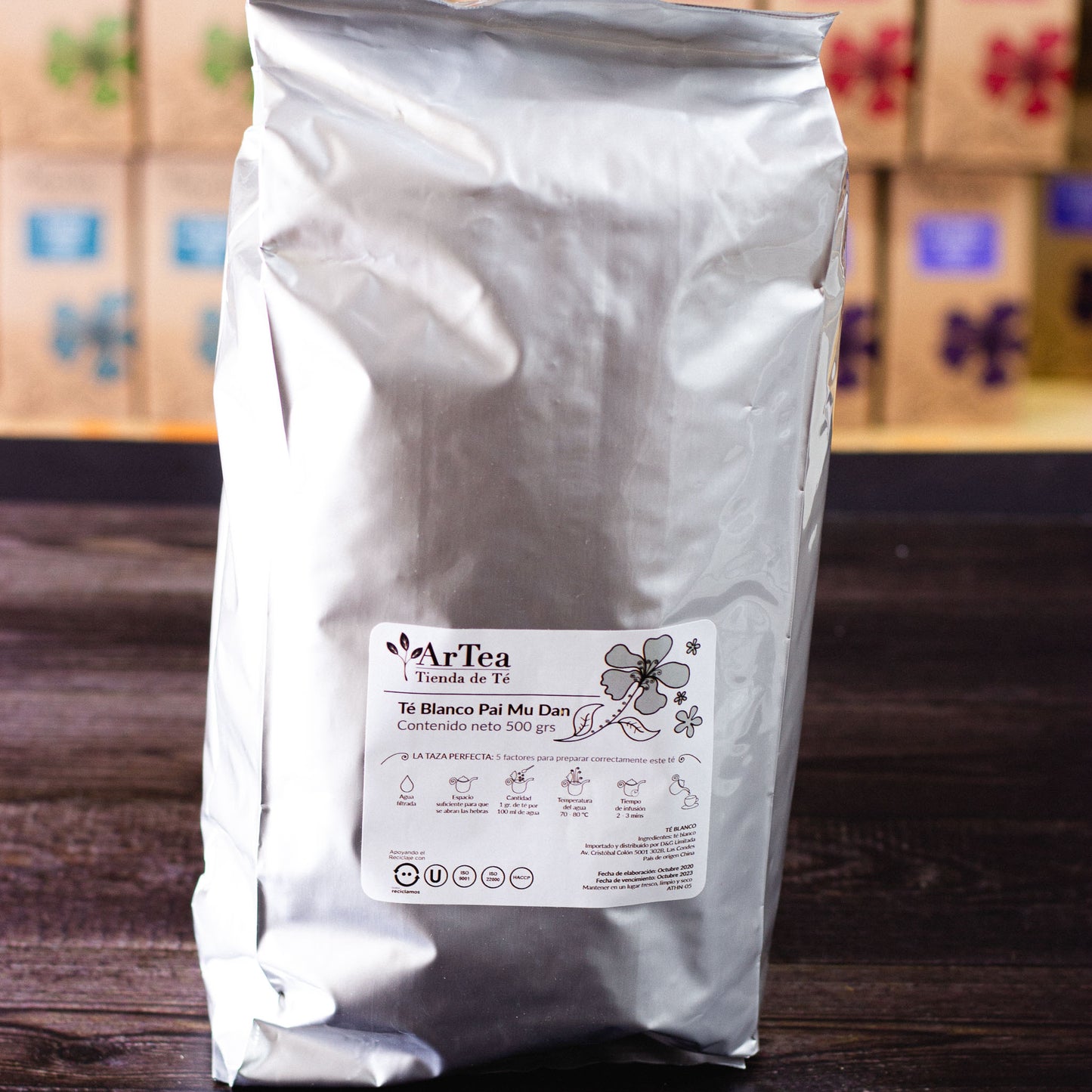 Té Blanco Pai Mu Dan. Marca ArTea, formato 500 grs