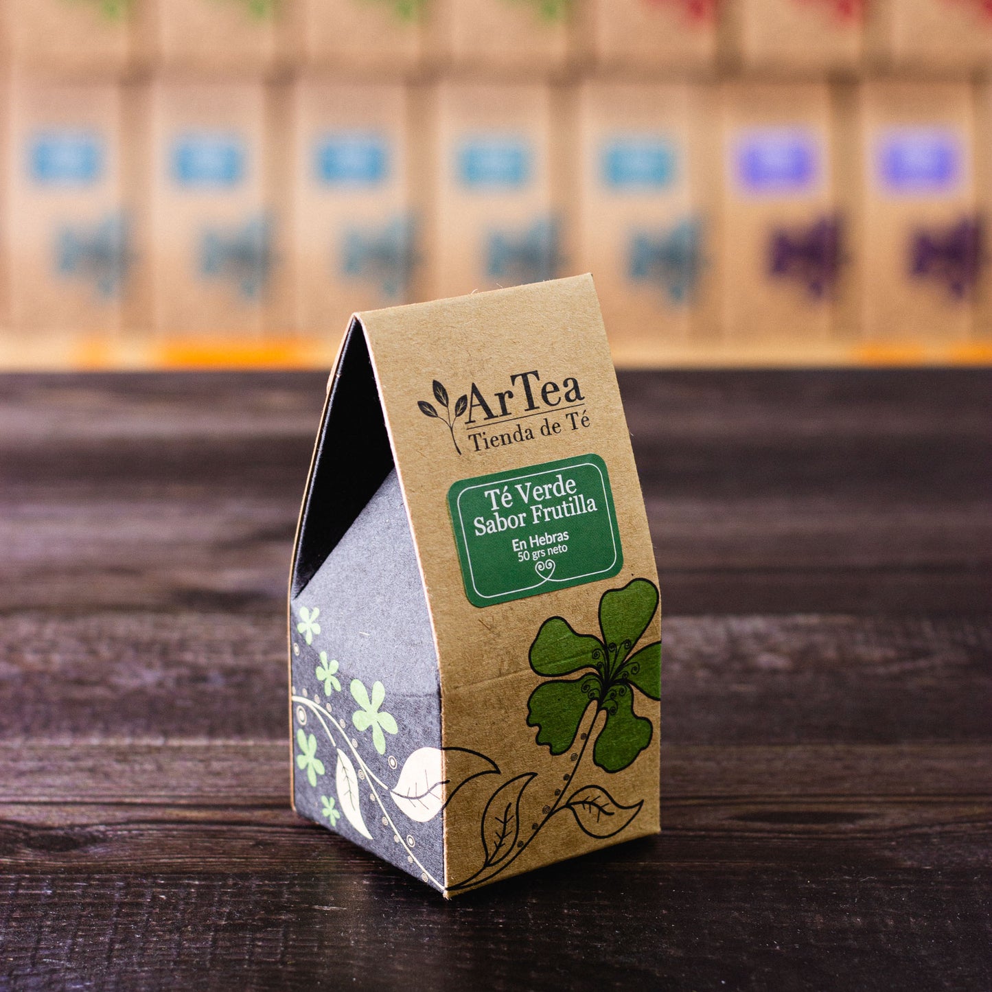Té verde saborizado con frutilla