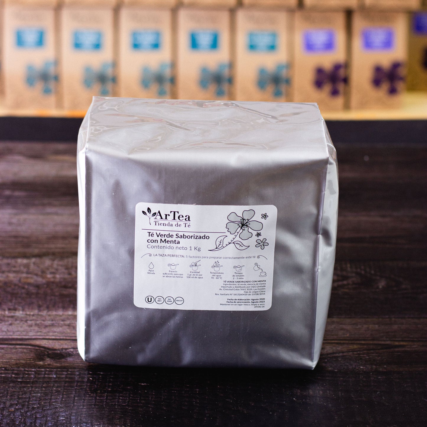 Té verde saborizado con menta
