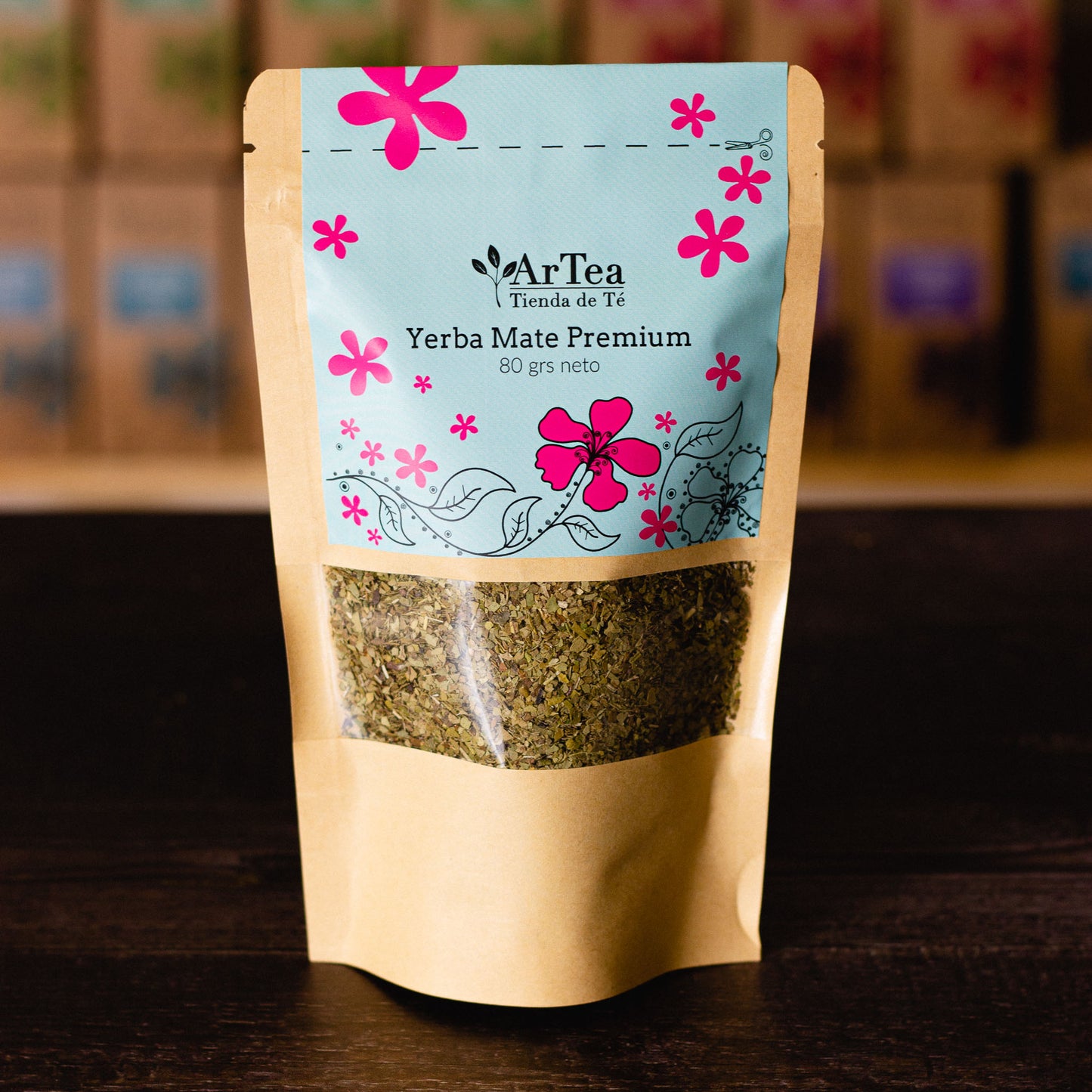 Yerba Mate Premium. Marca ArTea, formato 80 grs