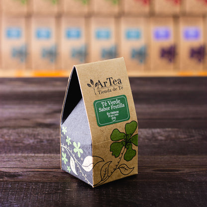 Té verde saborizado con frutilla