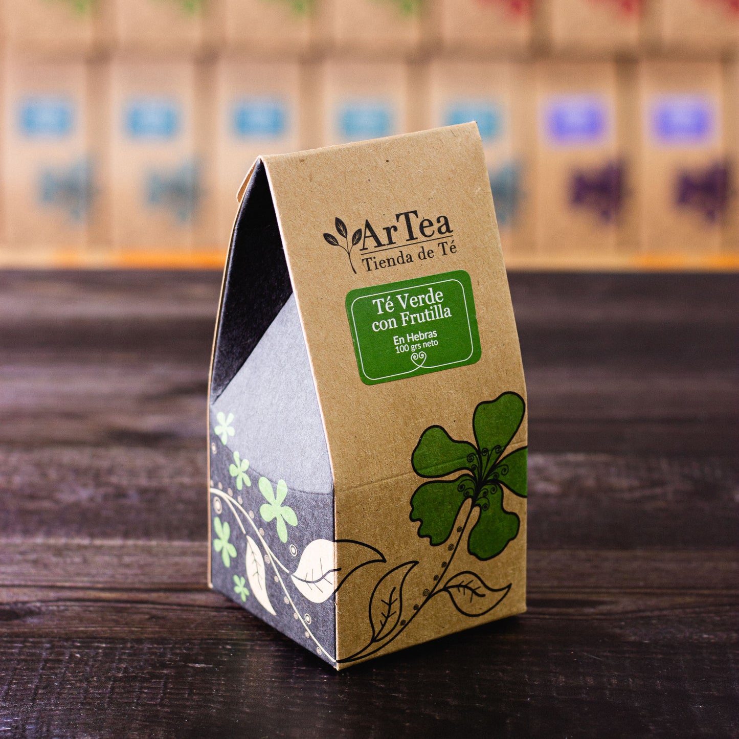 Té verde saborizado con frutilla